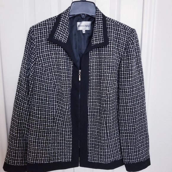 Lined, Lightweight, Tweed, Zip Up Blazer/Jacket - Picture 5 of 10